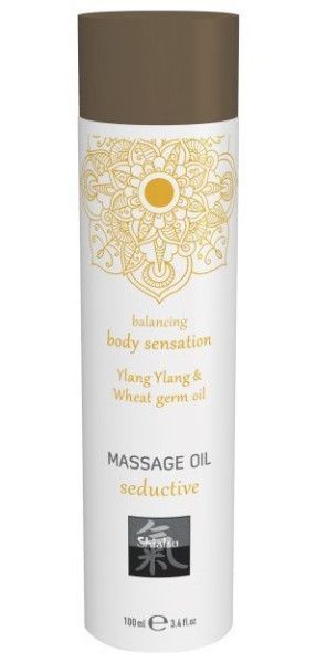 массажное масло с ароматом иланг-иланга с добавлением масла зародышей пшеницы - 100 мл. от магазина «Зона Белья»