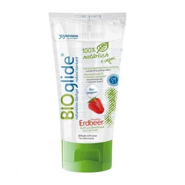 гель-смазка на водной основе с ароматом клубники bioglide - 80 мл. от магазина «Зона Белья»