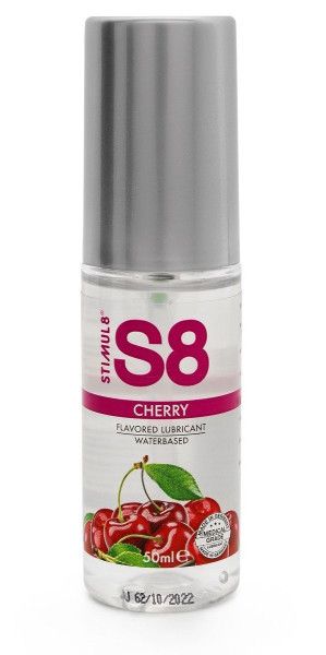 смазка на водной основе s8 flavored lube со вкусом вишни - 50 мл. от магазина «Зона Белья»