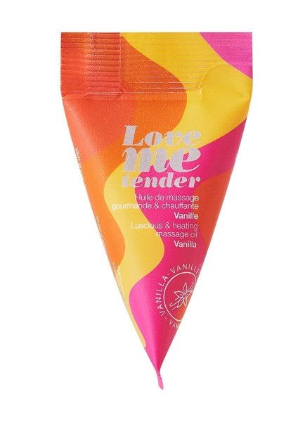 съедобное согревающее массажное масло love me tender vanilla с ароматом ванили - 10 мл. от магазина «Зона Белья»