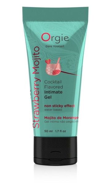 съедобный интимный гель orgie lube tube cocktail strawberry mojito - 50 мл. от магазина «Зона Белья»