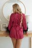 халат 7243 короткий с боа малиновый купить по доступной цене в интернет-магазине Zonabelya.ru! 