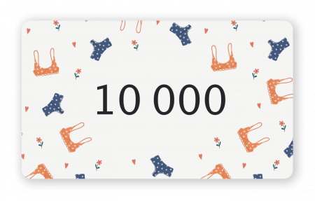 подарочный сертификат на 10 000 рублей купить по доступной цене в интернет-магазине Zonabelya.ru! 