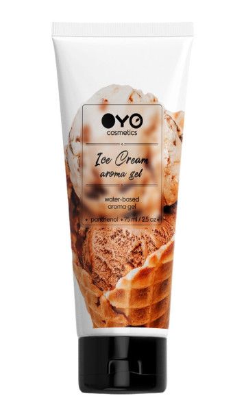 лубрикант на водной основе oyo aroma gel ice cream с ароматом пломбира - 75 мл. от магазина «Зона Белья»