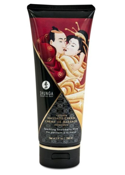 массажный крем для тела с ароматом клубники и шампанского sparkling strawberry wine - 200 мл. от магазина «Зона Белья»