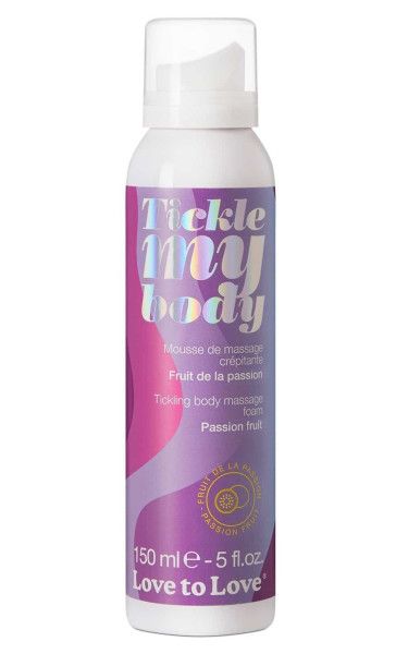 массажная хрустящая пенка tickle my body passion fruit с ароматом маракуйи - 150 мл. от магазина «Зона Белья»