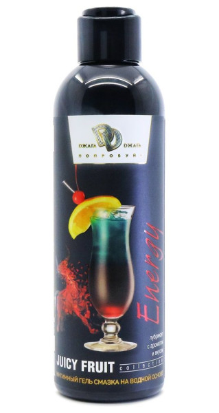 интимный гель-смазка juicy fruit с ароматом энергетика - 200 мл. от магазина «Зона Белья»