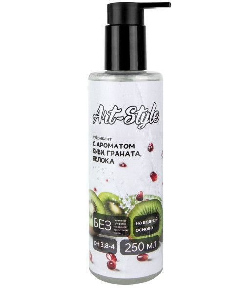 лубрикант на водной основе art-style с ароматом киви, граната и яблока - 250 мл. от магазина «Зона Белья»