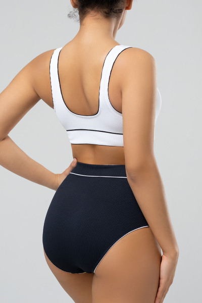 купальник sf-55 белый-черный от магазина «Зона Белья»