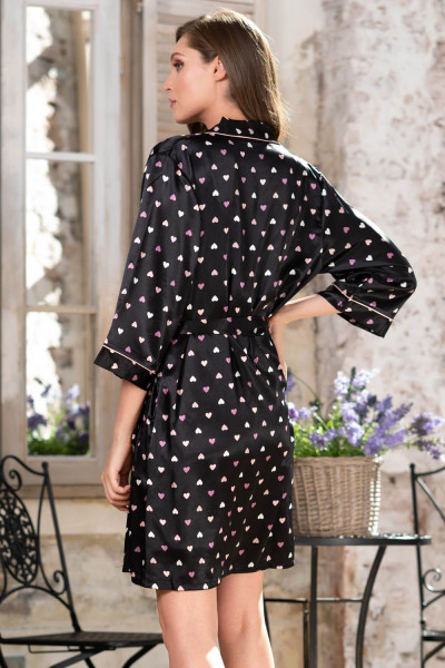 халат julia hearts 7073 черный от магазина «Зона Белья»