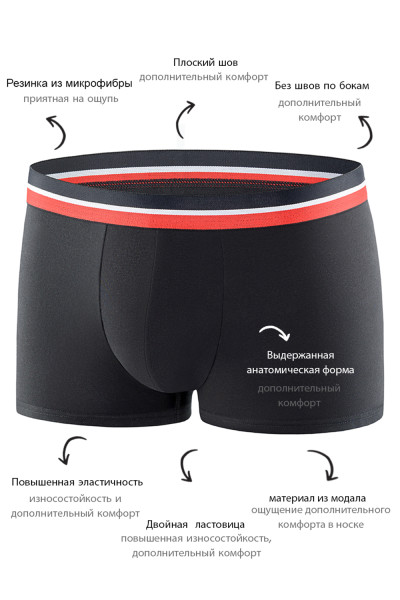мужские трусы bbm60 черный от магазина «Зона Белья»