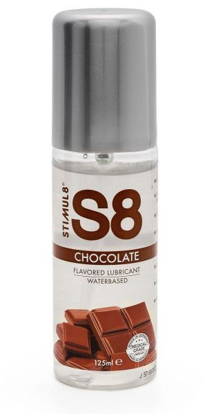 смазка на водной основе s8 flavored lube со вкусом шоколада - 125 мл. от магазина «Зона Белья»