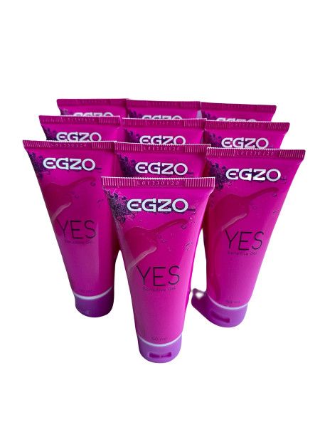 набор из 10 согревающих лубрикантов на водной основе egzo yes (по 50 мл.) от магазина «Зона Белья»