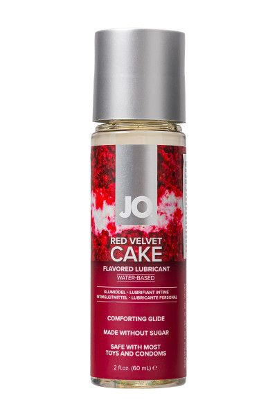 лубрикант на водной основе jo h2o red velvet cake flavored lubricant - 60 мл. от магазина «Зона Белья»