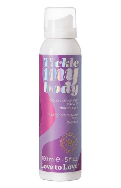 массажная хрустящая пенка tickle my body coconut с ароматом кокоса - 150 мл. от магазина «Зона Белья»