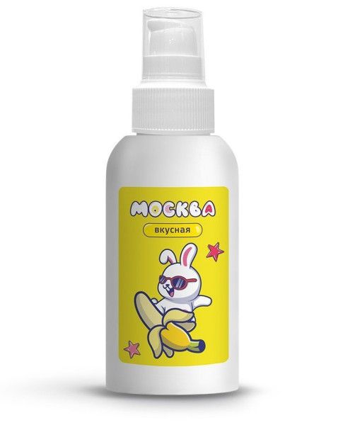 универсальная смазка с ароматом банана "москва вкусная" - 100 мл. от магазина «Зона Белья»