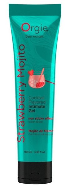 съедобный интимный гель orgie lube tube cocktail strawberry mojito - 100 мл. от магазина «Зона Белья»