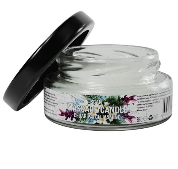 массажная свеча «кедр - пачули - жасмин» - 50 мл. от магазина «Зона Белья»