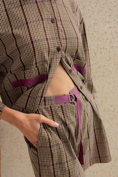 шорты 56401 бордовый клетка от магазина «Зона Белья»