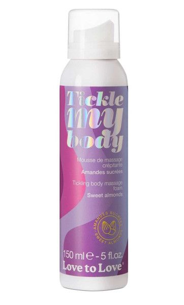 массажная хрустящая пенка tickle my body sweet almonds с ароматом миндаля - 150 мл. от магазина «Зона Белья»