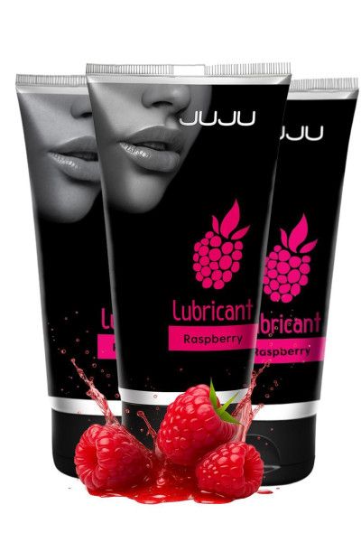 набор из 3 съедобных лубрикантов juju со вкусом малины от магазина «Зона Белья»