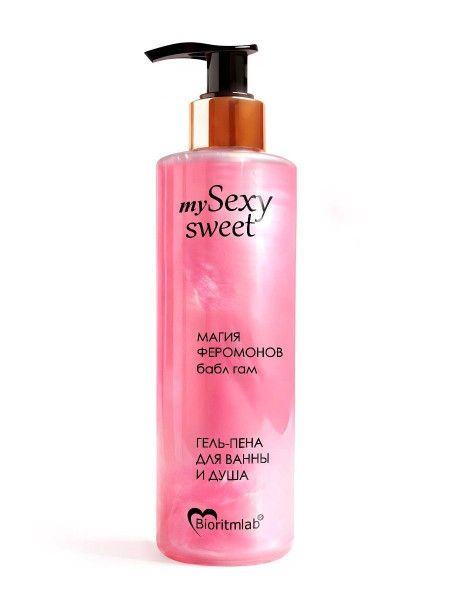 гель-пена для ванны и душа sexy sweet с феромонами и ароматом бабл-гам - 200 мл. от магазина «Зона Белья»